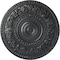 Ekena Millwork Rose Ceiling Medallion (Fits Canopies up to 13 1/2"), Hand-Painted Pewter, 33 7/8"OD x 2 3/8"P CM33ROPES - alternate 1